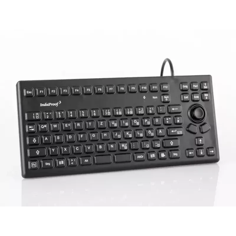 Klaviatuur GETT TKG-086-MB-IP68-Must Tööstuslik USB QWERTZ Saksa