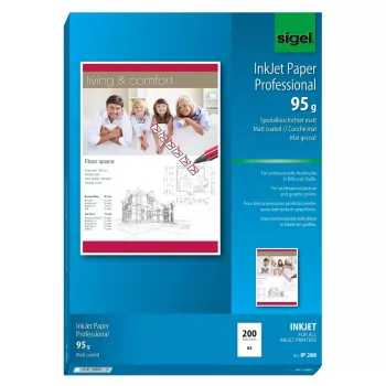 Printing Paper A4 Sigel IP288 Matte 200 Sheets Valge