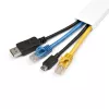 StarTech.com Solid kaabel Management Raceway with Adhesive Tape & Cover, 1-1/4 inch(32mm)W x 3/8 inch(11mm)H - 3ft(1m) length, PVC võrk/Power Cord Hider/Wall Wire Duct, Max 12 Cables, UL Listed