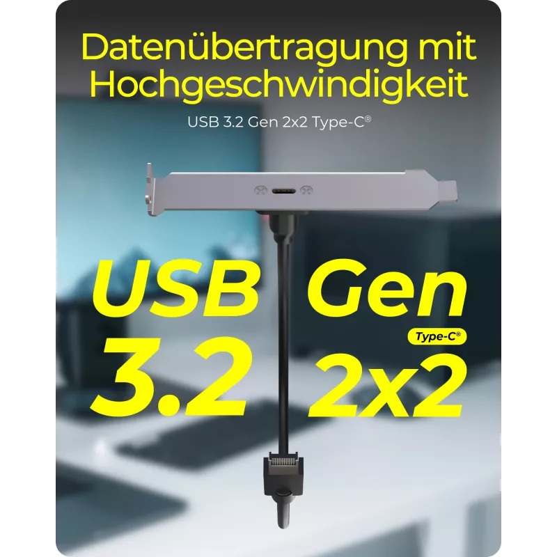 ICY BOX USB USB-C tagapaneel sisemise USB Type-E pistikuga