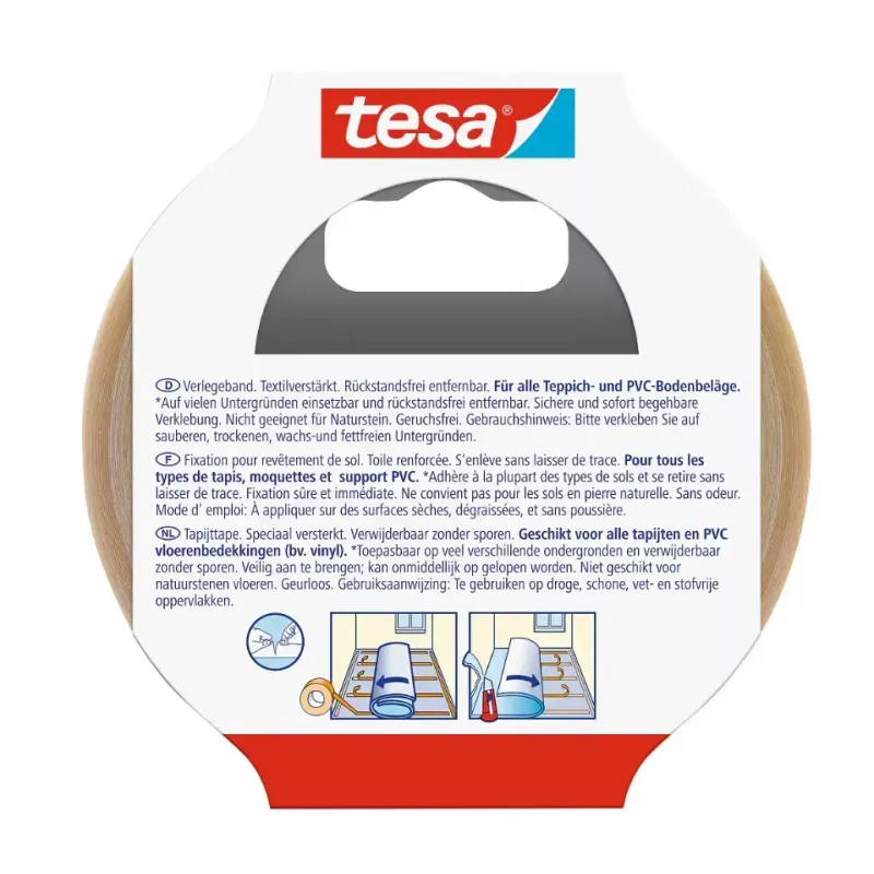 Teip Tesa 55735-00014-11, polüpropüleen (PP) valge, 25 m × 50 mm, sisetingimustes märgistamiseks