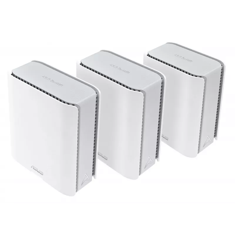ASUS ZenWiFi BT8 kolmeribalise võrgusilmaruuteriga (2,4 GHz / 5 GHz / 6 GHz) Wi-Fi 7 (802.11be) Valge 3 sisemist