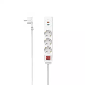 Hama 00223185 pikendusjuhe 1,4 m 3 vahelduvvoolu pistikupesa Siseruumides Valge