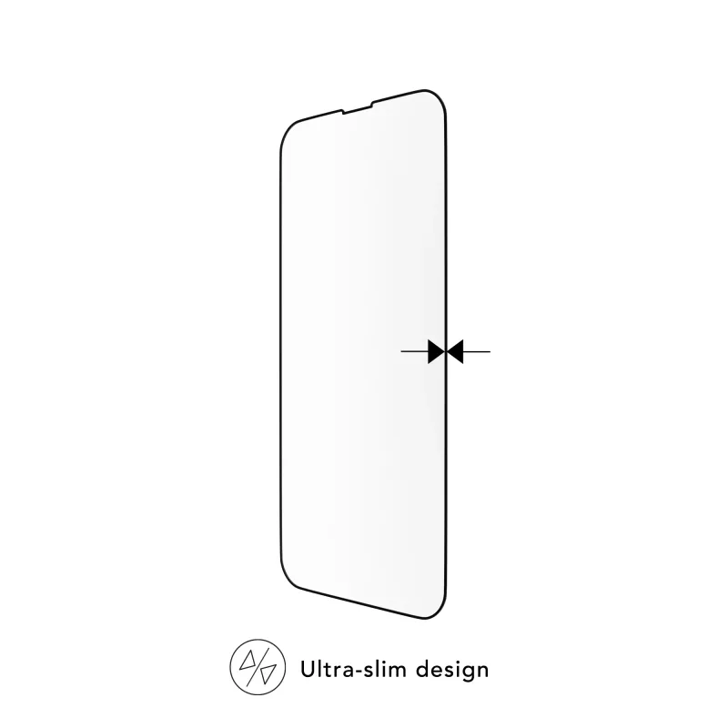 dbramante1928 Eco-Shield iPhone 13 13 Pro 14 musta servaga tolmu- ja kriimustuskindel karastatud klaasist ekraanikaitse