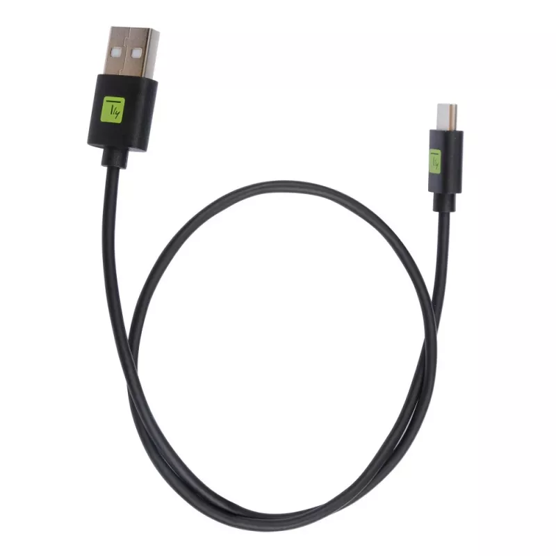 Techly ICOC MUSB312-CMAM05T USB-kaabel USB 3.2 Gen 1 (3.1 Gen 1) 0,5 m USB A USB C Must