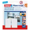 Seinahoidikkonks Tesa 58031-00020 Valge plast, max koormus 1 kg, 2 tk pakend