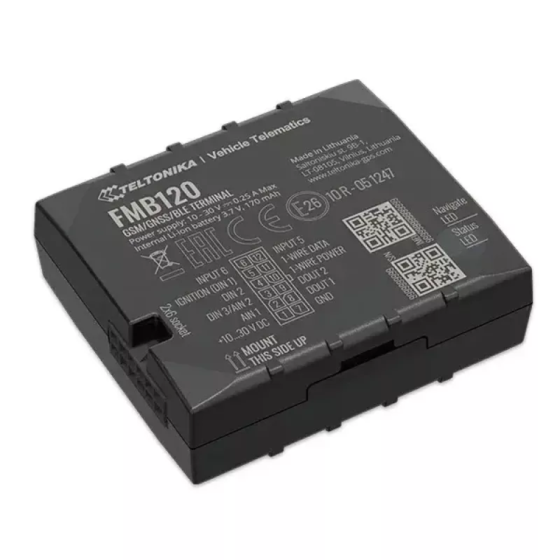 Teltonika FMB120 auto must tolmukindel GPS-jälgija