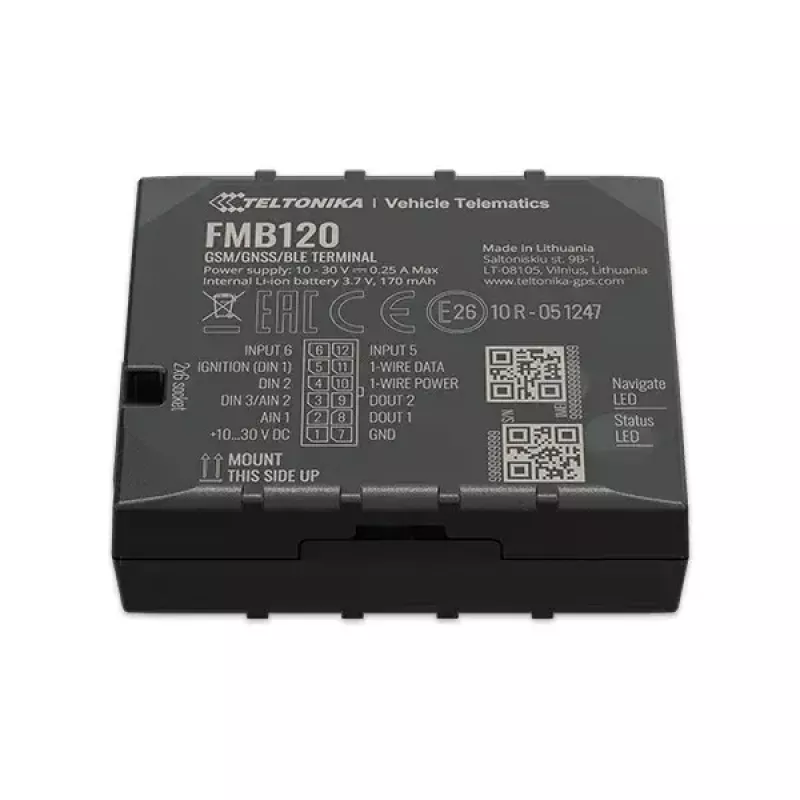 Teltonika FMB120 auto must tolmukindel GPS-jälgija