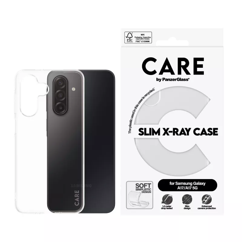Kaitsev telefoniümbris PanzerGlass CARE Transparent X-Ray Soft Basic Samsung Galaxy jaoks (mudel CR73372)