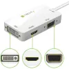 Techly Adapter 3-in-1 Mini DisplayPort (Thunderbolt) HDMI-le / DVI-le / VGA-le IADAP MDP-COMBOF12