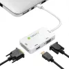 Techly Adapter 3-in-1 Mini DisplayPort (Thunderbolt) HDMI-le / DVI-le / VGA-le IADAP MDP-COMBOF12