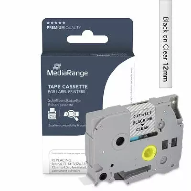 Printerilint MediaRange MRBTZ131S Must 1.2 cm 4 m