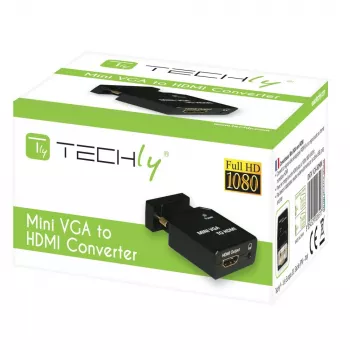 Techly Mini Converter VGA ja Audio HDMI-ks IDATA VGA-HDMINI