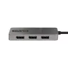 StarTech.com 3-pordiline USB-C mitme monitori adapter, USB USB-C → 3x DisplayPort 1.4 MST jaotur, kolmekordne 4K 60 Hz DP sülearvuti ekraanilaiend / jaotur, HDR, eriti pikk sisseehitatud kaabel – ainult Windows