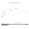 StarTech.com 3-pordiline USB-C mitme monitori adapter, USB USB-C → 3x DisplayPort 1.4 MST jaotur, kolmekordne 4K 60 Hz DP sülearvuti ekraanilaiend / jaotur, HDR, eriti pikk sisseehitatud kaabel – ainult Windows