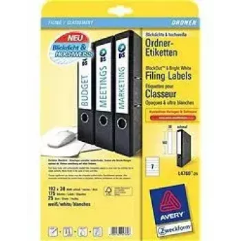 Printerisildid Avery L4760-25 Valge