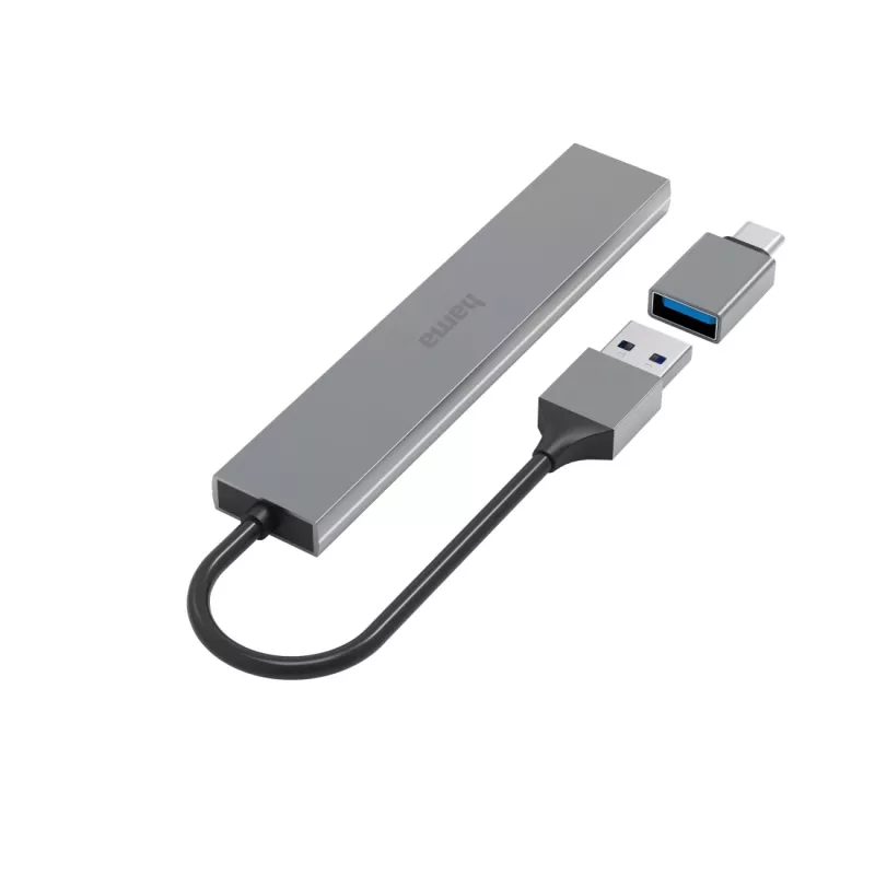 Hama 00200141 liidesejaotur USB 3.2 Gen 1 (3.1 Gen 1) Type-A 5000 Mbit/s Hall