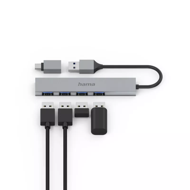 Hama 00200141 liidesejaotur USB 3.2 Gen 1 (3.1 Gen 1) Type-A 5000 Mbit/s Hall