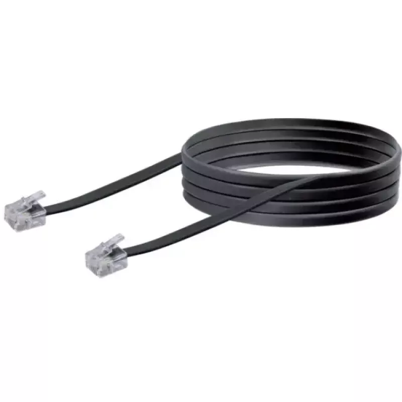 Võrgukaabel Schwaiger 6,0 m RJ-11 - RJ-11 6 m must