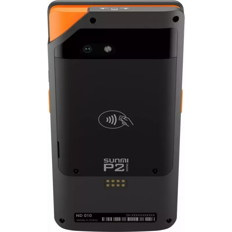 Mobiilne POS SUNMI P2 Mini 2 GB muutmälu, 16 GB salvestusruumi ja 5 MP kaameraga