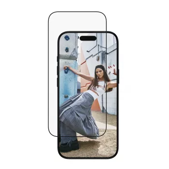Ekraanikaitse PanzerGlass SAFE iPhone 17 Ultra‑Wide Fit musta raamiga