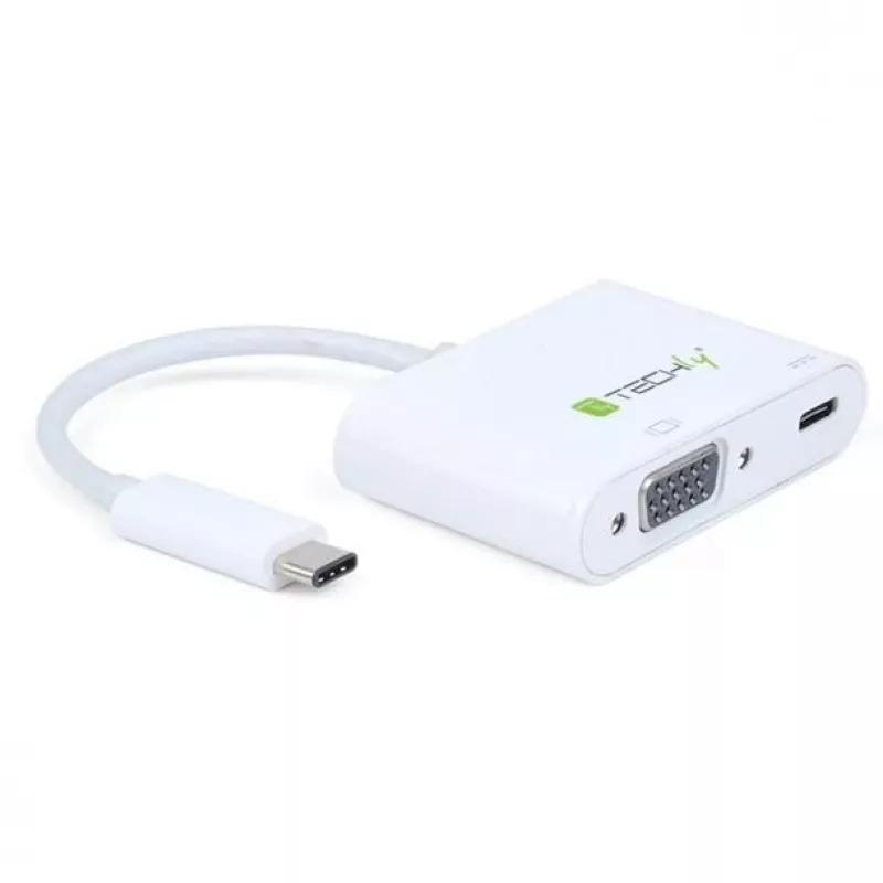 Techly muunduri kaabel-adapter USB VGA-C-le, C-pordi USB-laadimine IADAP USB31-VU31