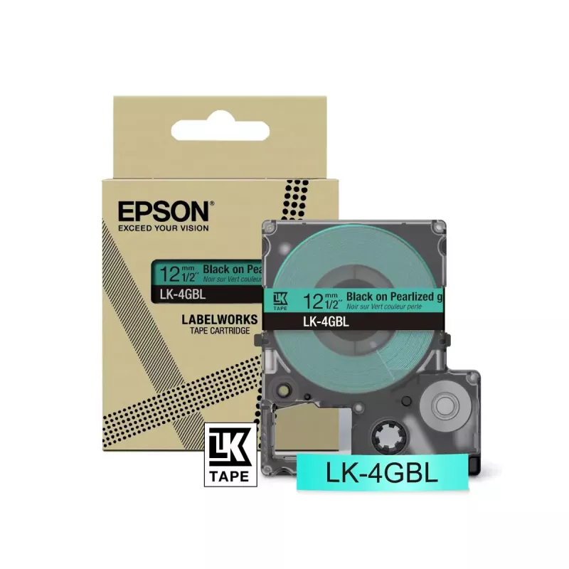 Sildilint Epson LK-4GBL Must rohelisel 1,2 cm x 9 m