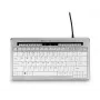BakkerElkhuizen S-board 840 US Qwerty, Tenkeyless (80–87%), juhtmega, USB, käärmekanismiga klahvid, QWERTY, helehall, valge