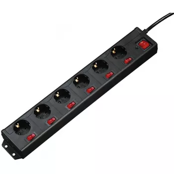 Hama 00137259 pikendusjuhe 1,4 m 6 vahelduvvoolupesa Siseruumidesse Must