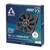 Fan Arctic P8 õhuke PWM PST 80mm madalprofiil 38,23 m³/h vedeldünaamiline laager must