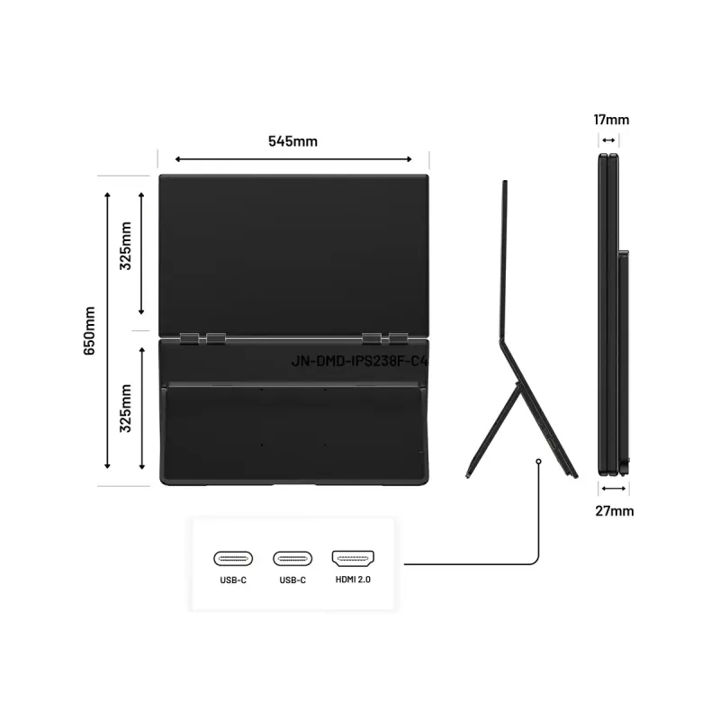 JAPANNEXT JN-DMD-IPS238F-C4 arvutimonitor 60,5 cm (23,8 tolli) 1920 x 1080 pikslit Full HD LCD must