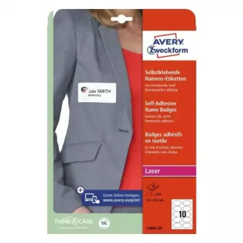 Isekleepuv silt Ovaalne Eemaldatav Avery L4882-20