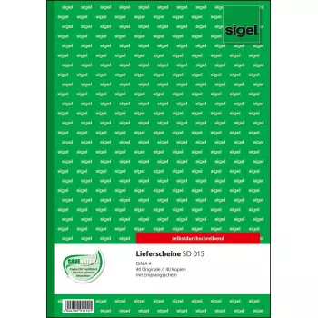 Ärivorm Sigel SD015 A4 Valge Kollane 80 lehte