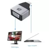 Techly IADAP USBC-VGAC USB-graafikaadapter 1920 x 1200 pikslit Must, Hõbedane