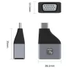 Techly IADAP USBC-VGAC USB-graafikaadapter 1920 x 1200 pikslit Must, Hõbedane