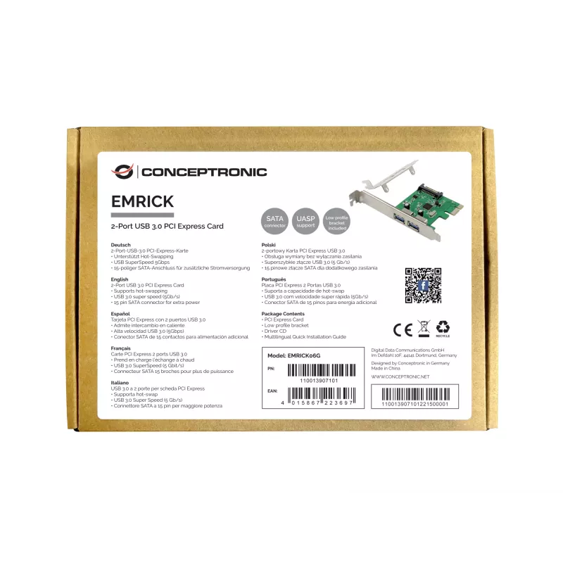 Conceptronic EMRICK 2-pordiline USB 3.0 PCIe kaart
