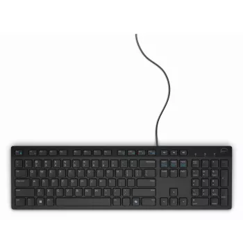 DELL Juhtmega klaviatuur - KB216 - Hispaania (QWERTY) - Must, Täissuuruses (100%), Juhtmega, USB, QWERTY, Must