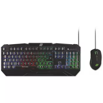 MediaRange MRGS102 mänguklaviatuuri ja hiire komplekt USB QWERTZ must RGB