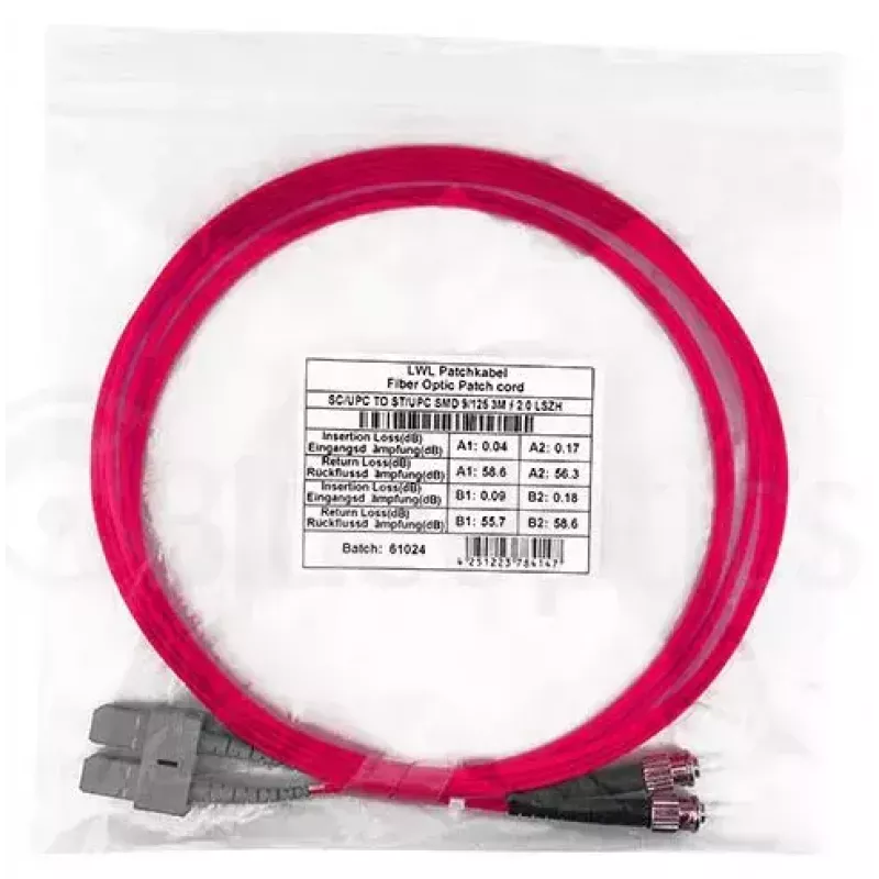 Fiiberoptiline kaabel BlueOptics SFP3233FU0.5MK SC ST OM4 0,5 m magenta