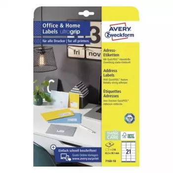 Isekleepuv silt Ristkülik Avery 7160-10