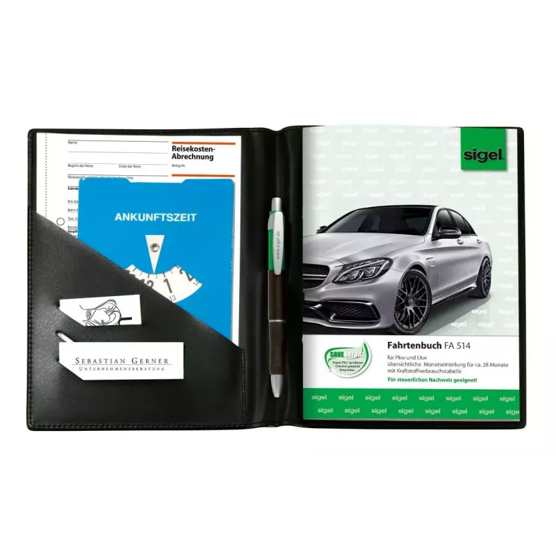 Personal Organizer Sigel EF510 Leatherette plastik Must