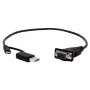 EXSYS EX-23001 jadakaabel Must 0,5 m USB Type-A USB USB-C DB-9