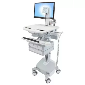 Multimeediakäru Ergotron StyleView Alumiiniumhall valge