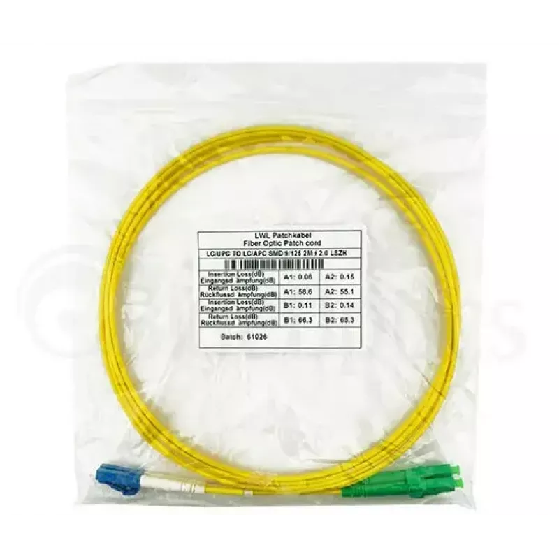 Fiiberoptiline kaabel BlueOptics SFP3131BU0.5MS LC G.657.A1 0,5 m Kollane
