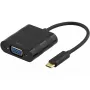 Videokaabli adapter Deltaco USBC-VGA