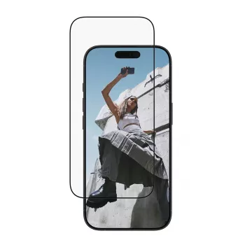 PanzerGlass SAFE. by ® ekraanikaitse musta raamiga iPhone 17 | 16 Pro | ülilai sobivus EasyAligneriga