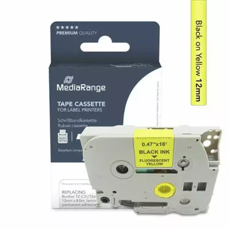 Printerilint MediaRange MRBTZC31 Must 1.2 cm 8 m
