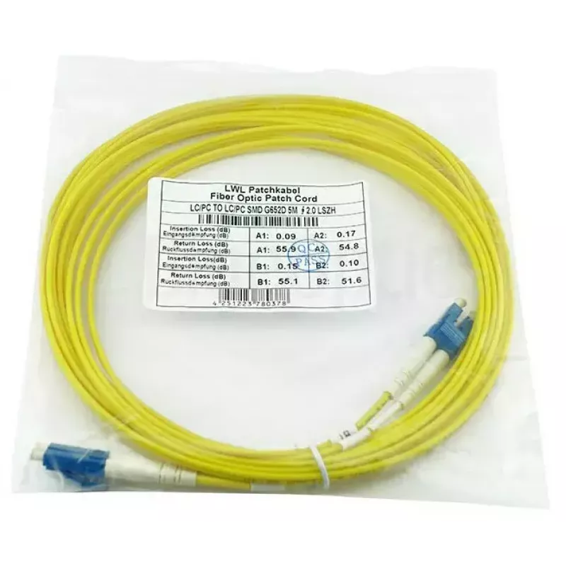 BlueOptics SFP3131BU5MK InfiniBand kiudoptiline kaabel 5 m LC Kollane