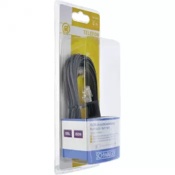 Võrgukaabel Schwaiger 6,0 m RJ-11 - RJ-45 6 m must