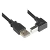 Techly USB 2.0 kaabel A Male / B Male Angled 0.5m ICOC U-AB-005-ANG
